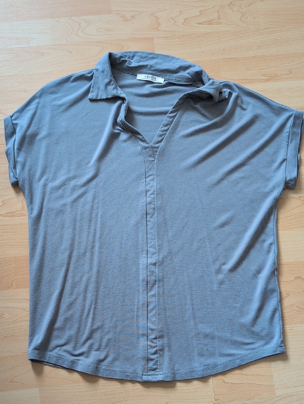 ViVilli Men's Short Sleeve Polo in Slate Gray